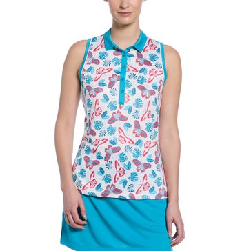 PGA Tour Women's Butterfly With Mini Collar Tee 