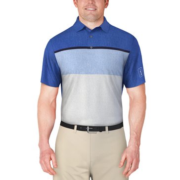 PGA Tour Men's Short Sleeve Color Block Polo