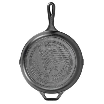 Lodge Made in America Flag Cast Iron Skillet
