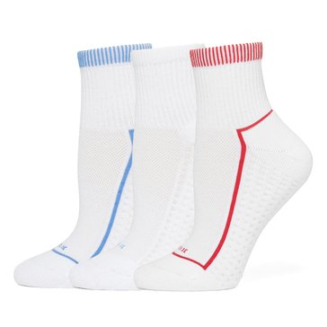 Hue Women's Air Cushion Mini Crew Socks 3-Pack