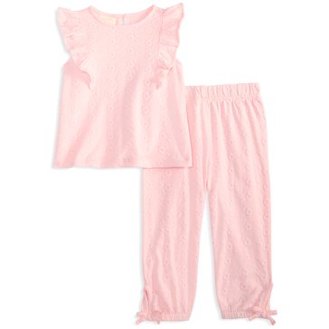 Wanderling Baby Girls' Eyelet Pant Set