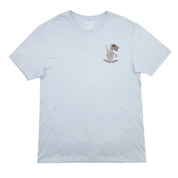 Coastal Edge Men's Peace Skelly Flag USA Tee