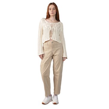 AE Women's Pointelle Tie Front Cardigan