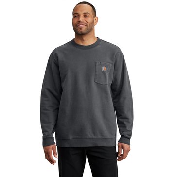 Carhartt Men's Relaxed Fit Midweight Garment Dye French Terry Crew Pocket Sweatshirt