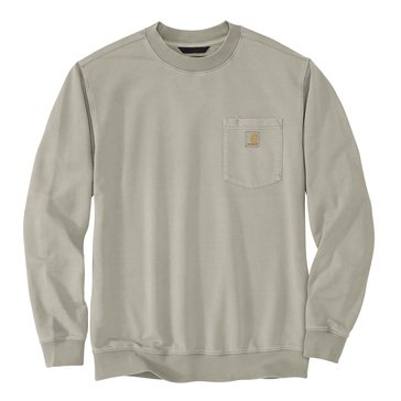 Carhartt Men's Relaxed Fit Midweight Garment Dye French Terry Crew Pocket Sweatshirt