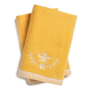 Caro Home Honeybee Embroidered Hand Towel