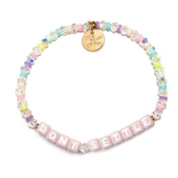 Little Words Project Dont Settle Beaded Stretch Bracelet