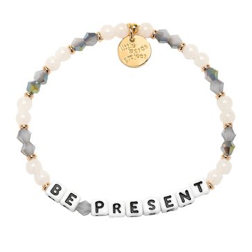 Little Words Project Be Present Beaded Stretch Bracelet