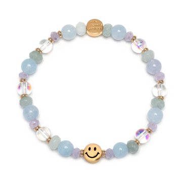 Little Words Project Smiley Face Stacker Beaded Stretch Bracelet