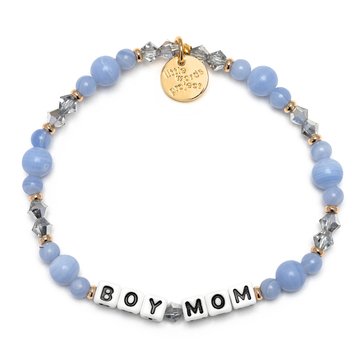 Little Words Project Boy Mom Beaded Stretch Bracelet