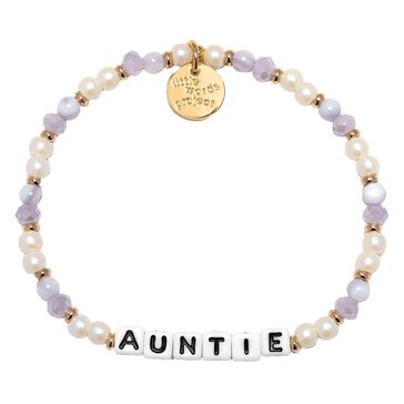 Little Words Project Auntie Beaded Stretch Bracelet