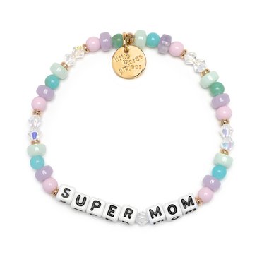 Little Words Project Super Mom Beaded Stretch Bracelet