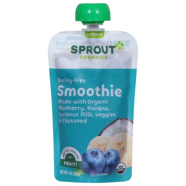 Sprout Organics Dairy-Free Smoothie Pouch - Blueberry Banana Coconut Milk