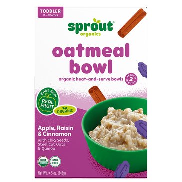 Sprout Organics Toddler Oatmeal Raisin Breakfast Bowl