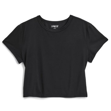 3 Paces Womens Short Sleeve Crop Tee 