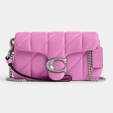 COACH Quilted Pillow Leather Tabby Wristlet with Chain