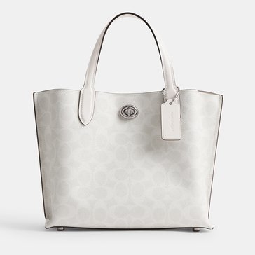 COACH Coated Canvas Signature Willow Tote 24