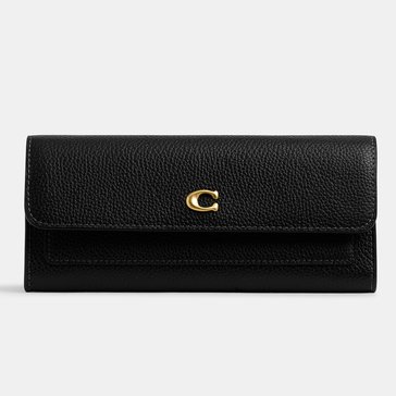 COACH Polished Pebble Leather Essential Long Wallet