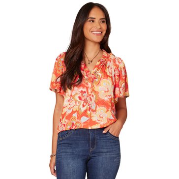 Democracy Women's Ruffle Sleeve Top