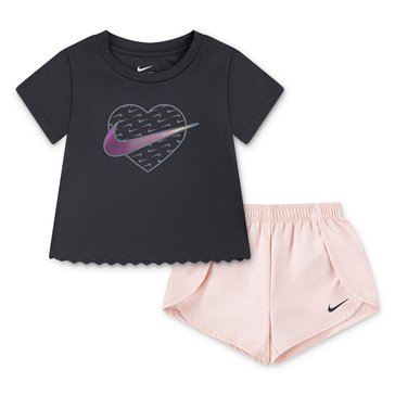 Nike Toddler Girls' Dri Fit Heart Swoosh Short Sets