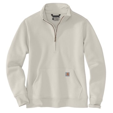 Carhartt Women's Relaxed Fit Midweight Quarter Zip Mock Neck Sweatshirt