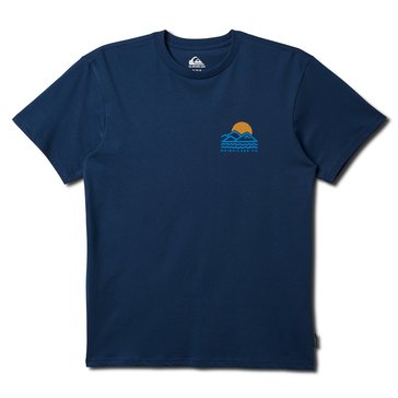Quiksilver Men's Blue Lines Short Sleeve Tee