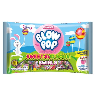 Charms Blow Pop Easter Sweet & Sour Swirls Lollipops, 11.5oz