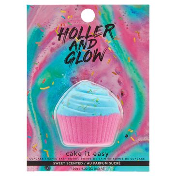 Holler and Glow Cake it Easy Cupake Shaped Scented Bath Bomb