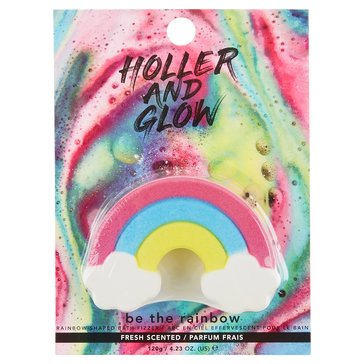 Holler and Glow Be the Rainbow Shaped Scented Bath Bomb