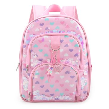 Omg Accessories Heart Print Confetti Backpack