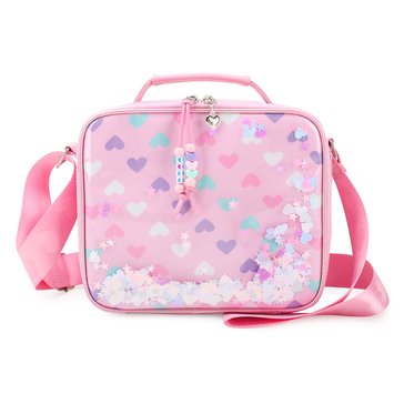 Omg Accessories Heart Print Confetti Lunch Bag