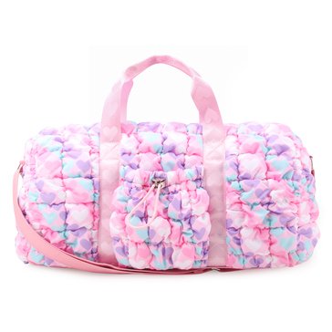 Omg Accessories Heart Print Scrunch Duffle