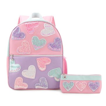 Omg Accessories Hearts Confetti Backpack And Pencil Case