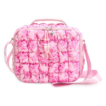 Omg Accessories Rose Print Scrunch Lunch Bag