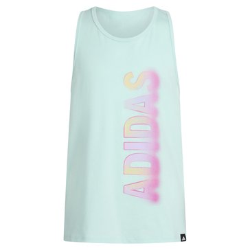 Adidas Big Girls' Gradient Dot Fade Logo Tank