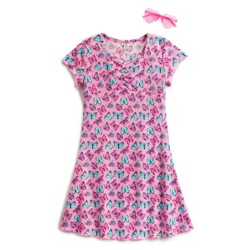 Sweet Butterfly Big Girls' Print Knit Dress