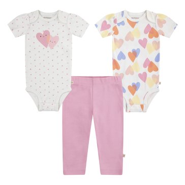 Huggies Baby Girls' 3-Piece Bodysuit and Pant Set