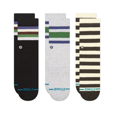 Stance Boys' Evergreen Crew Socks, 3-Pack