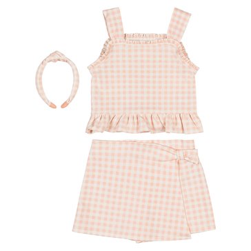 Little Lass Toddler Girls' Bow Strap Short Sets