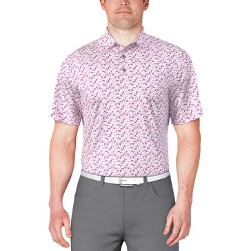 PGA Tour Men's Short Sleeve Golf Ball Geo Polo