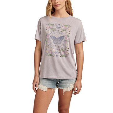Lucky Brand Women's Zodiac Floral Butterfly Graphic Tee