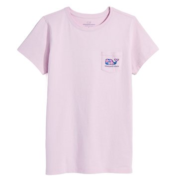 Vineyard Vines Women's Print Whale Fill Short Sleeve Pocket Tee