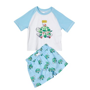 iApparel Baby Boys' Turtle Short Sleeve Rashguard Set