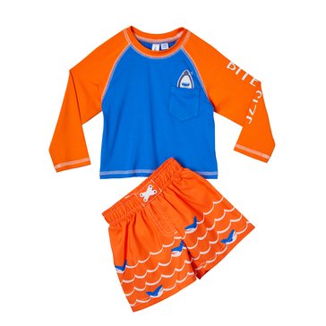 iApparel Baby Boys' Shark Long Sleeve Rashguard Set