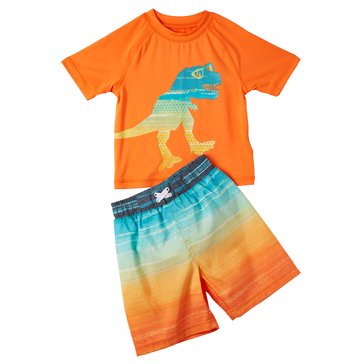 iApparel Baby Boys' Dino Short Sleeve Rashguard Set