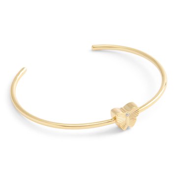 Coach Heritage Charm Butterfly Thin Cuff Bracelet