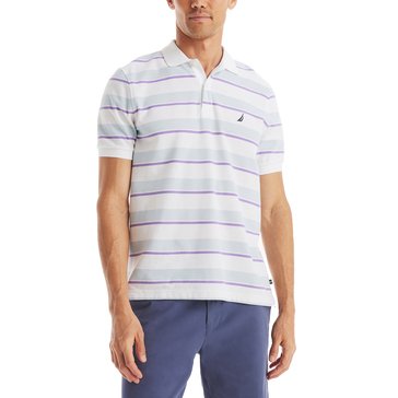 Nautica Men's Sustainable Short Sleeve Stripe Deck Polo