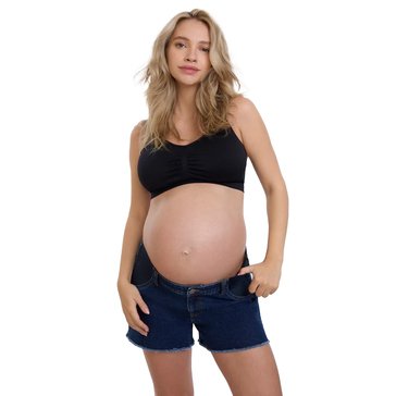 Motherhood Maternity Seamless Belly Band Cut Off Denim Shorts