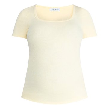 Motherhood Maternity Crew 22 Micro Rib Top