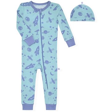 Sleep On It Baby Boys' Space Print Bamboo Coveralls